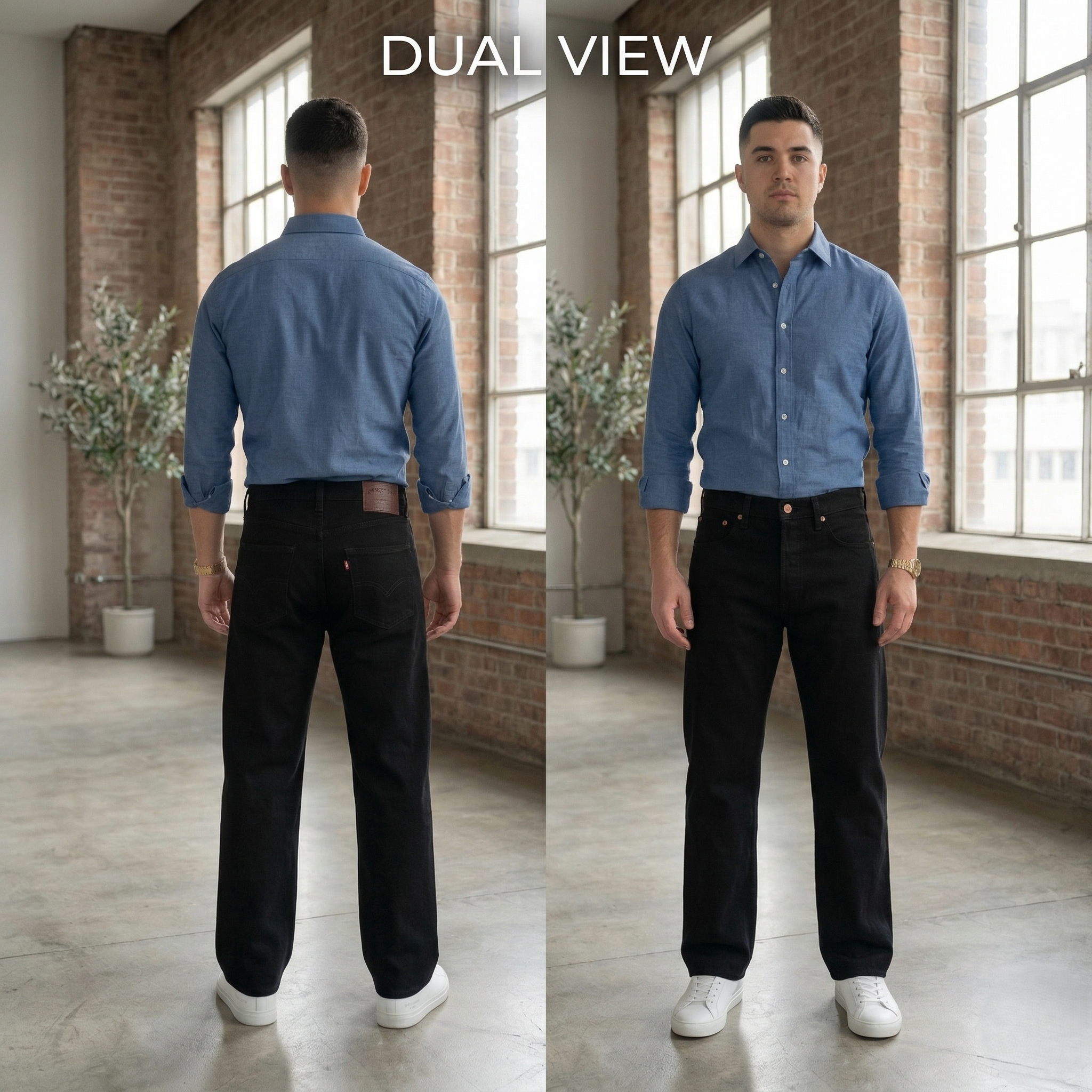 Beast Straight Fit Poly Denim Jeans