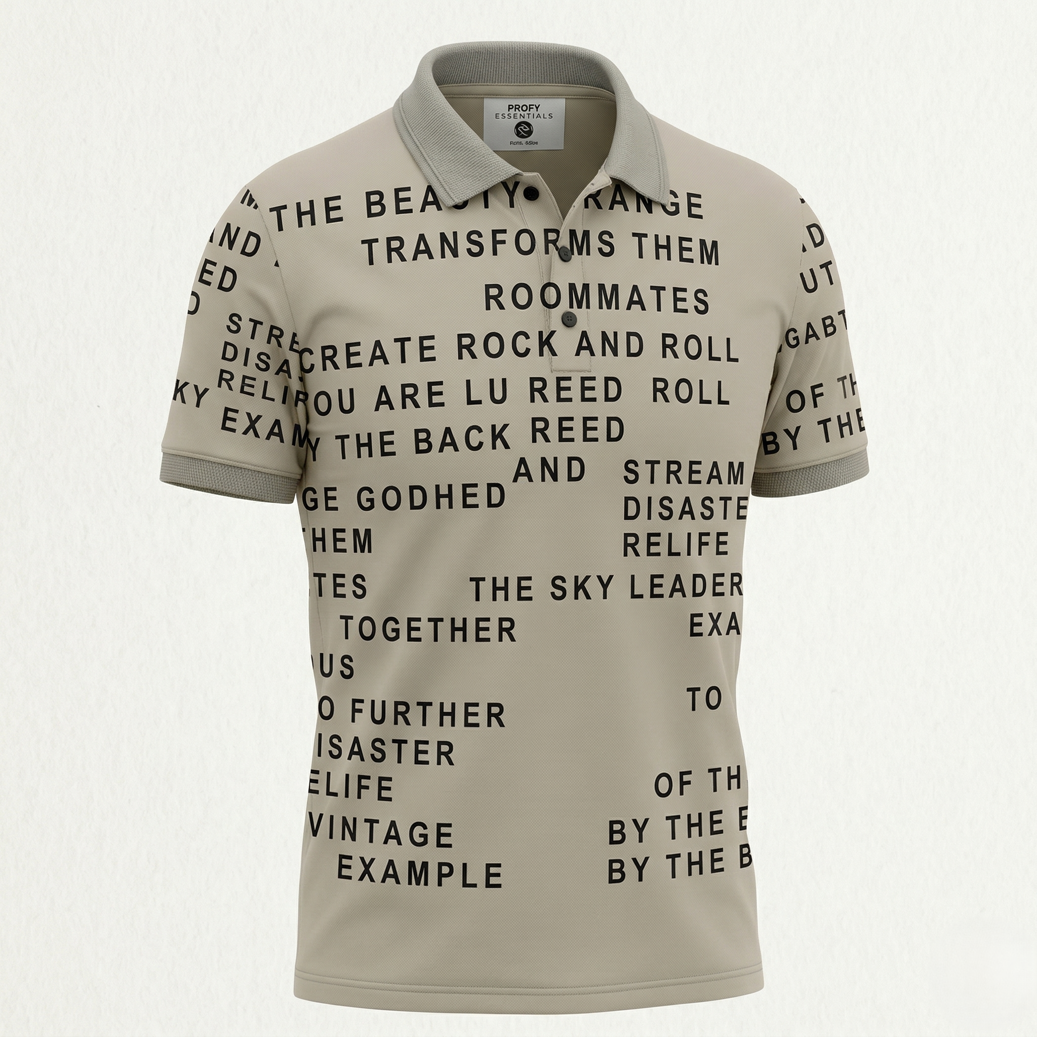 Typography Cotton Blend T-Shirt
