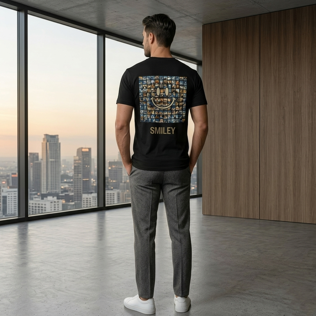 The Graphic Accent” Cotton Blend T-Shirt