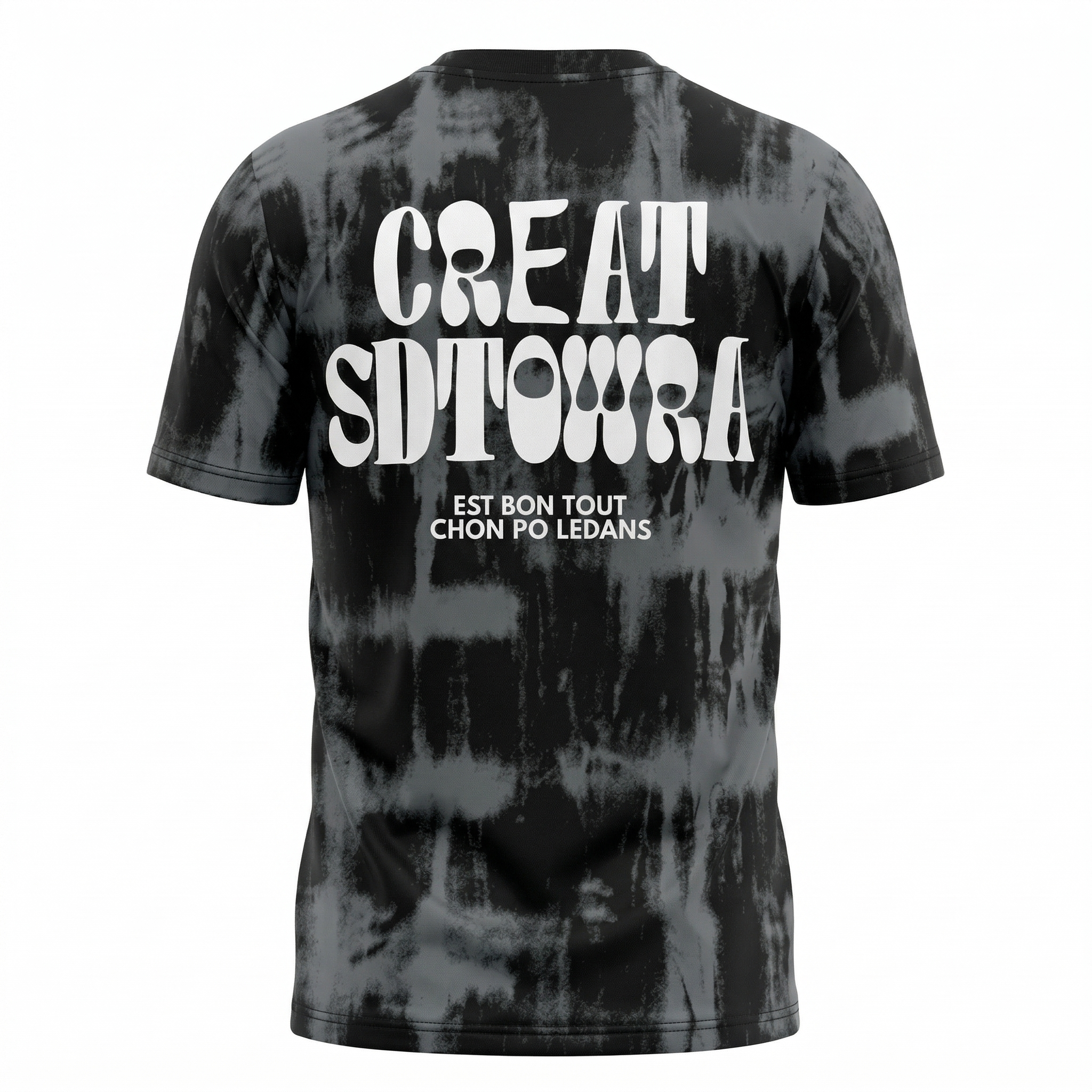 Monochromatic Acid Wash Cotton T-Shirt