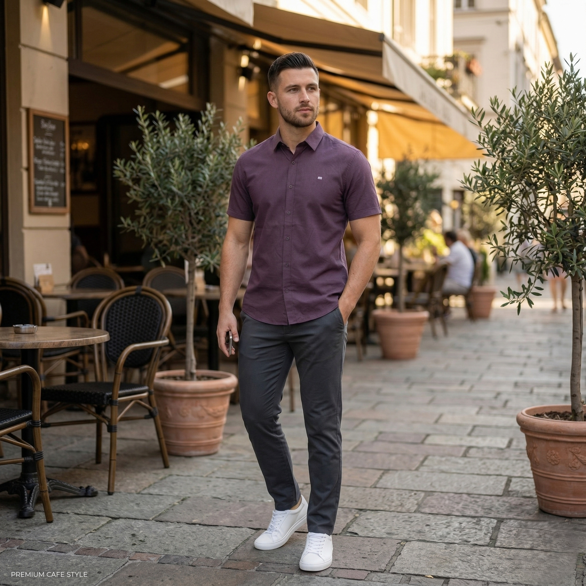 Deep Plum Cotton Shirt