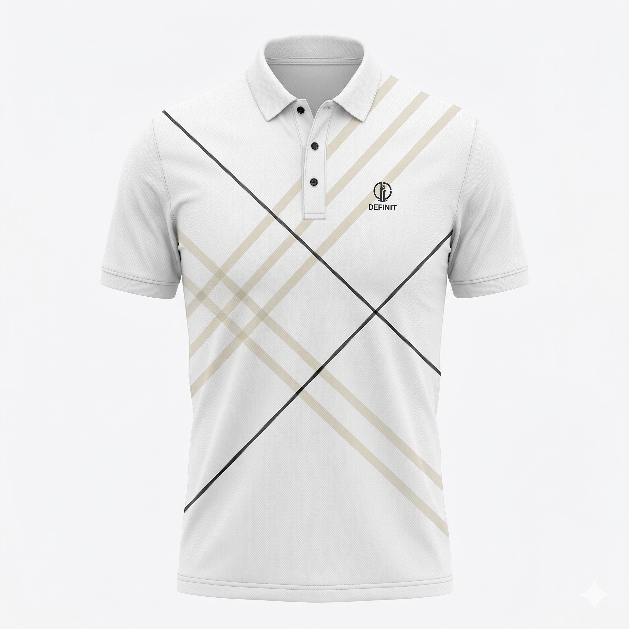 Modern Geometric Polo T-Shirt
