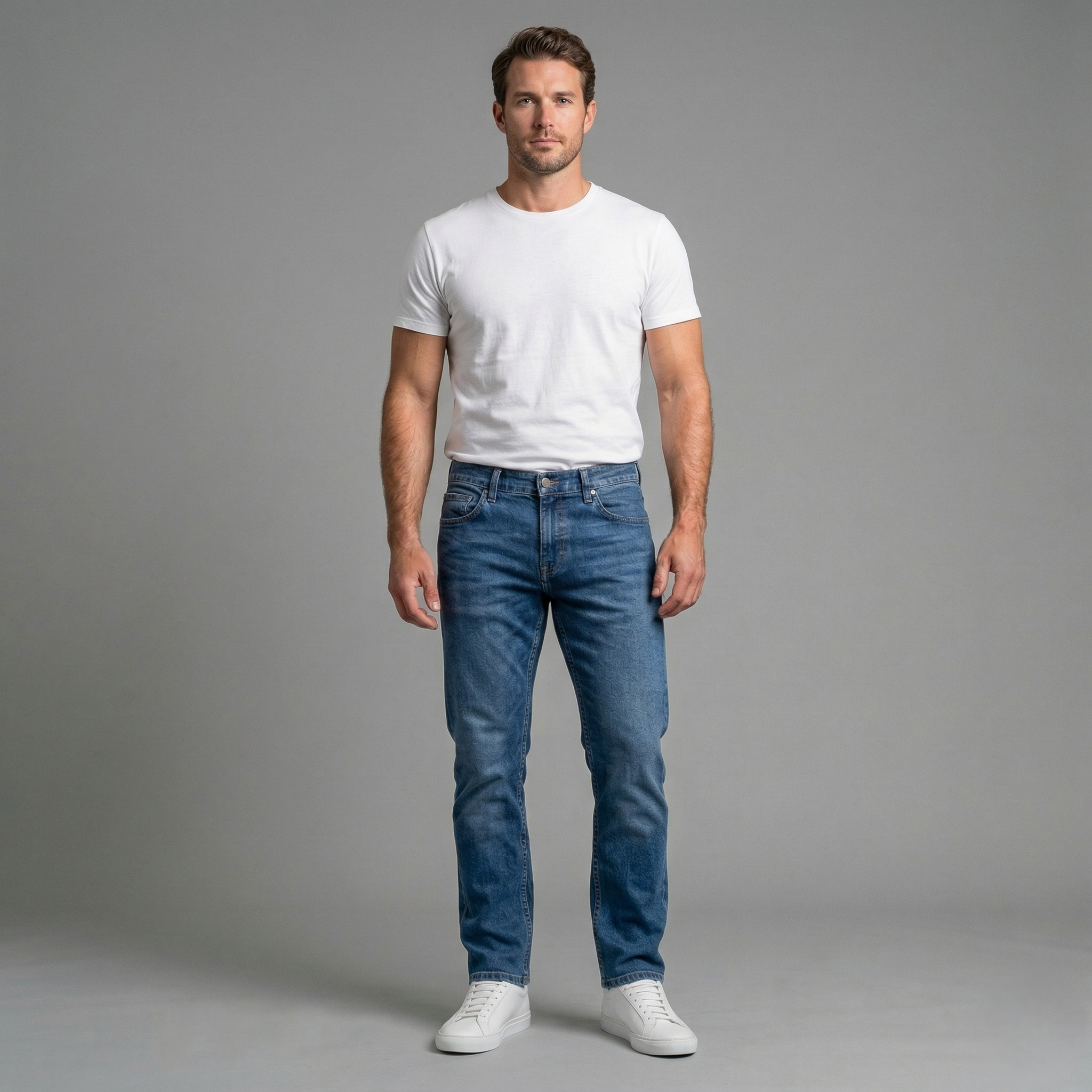 Blue Wash Denim Jeans