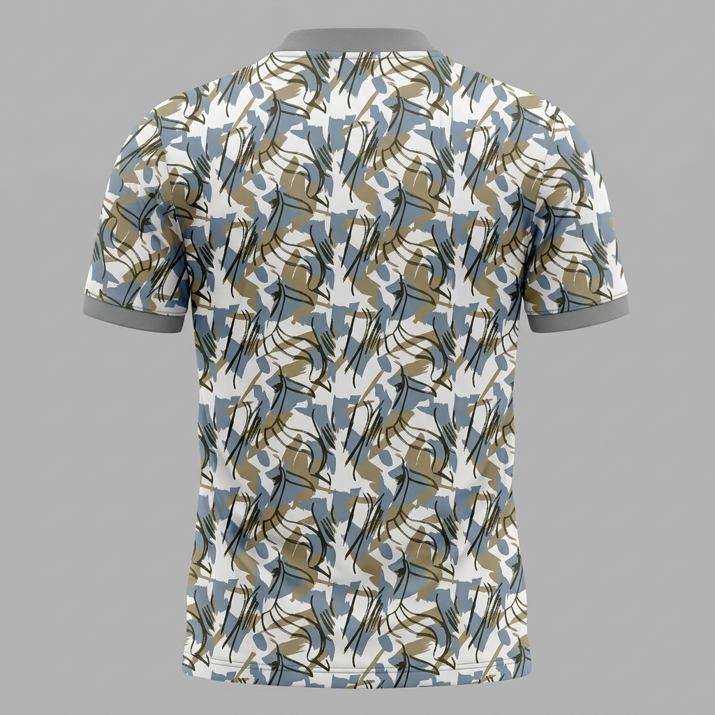 White & Grey Color Blast Cotton T-Shirt