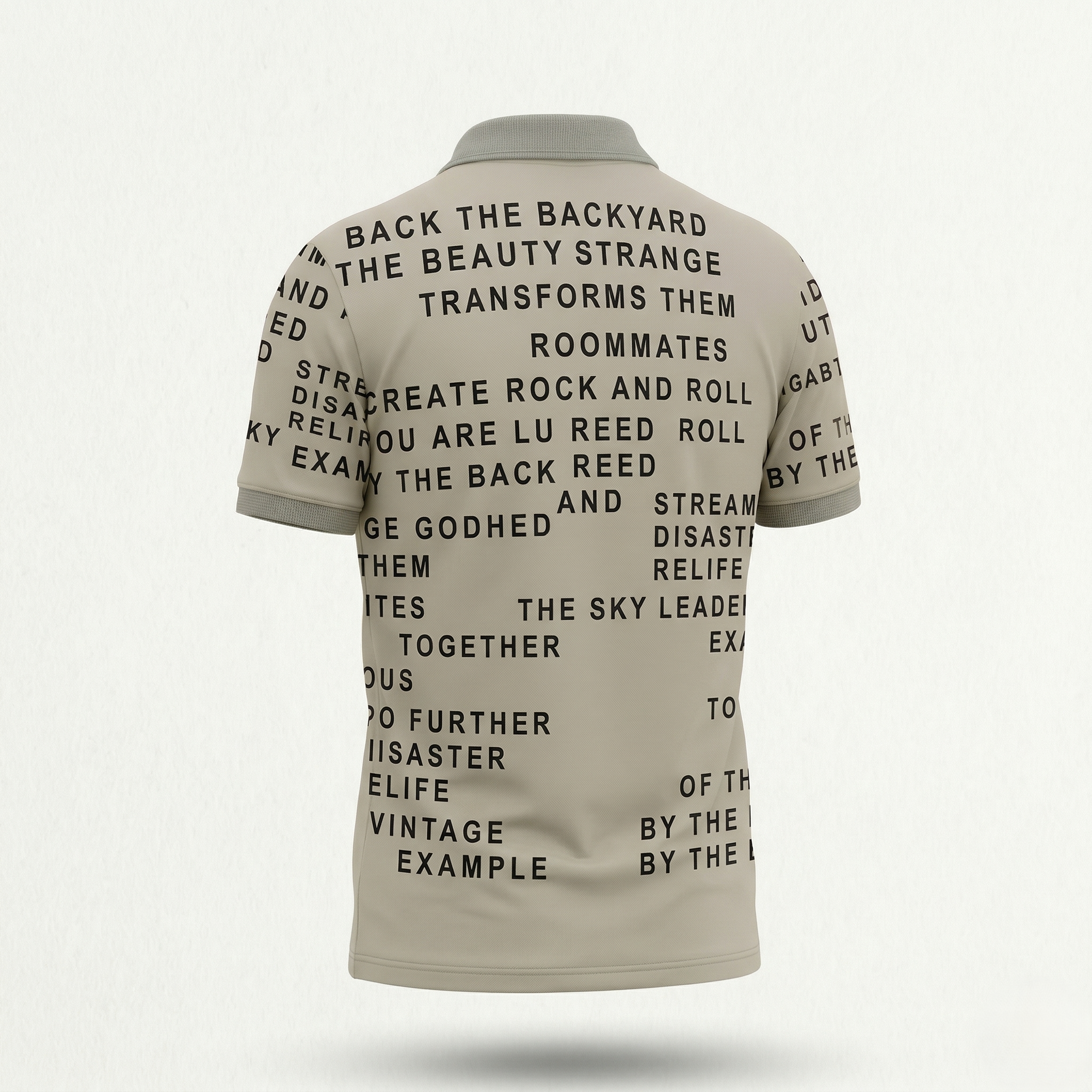Typography Cotton Blend T-Shirt