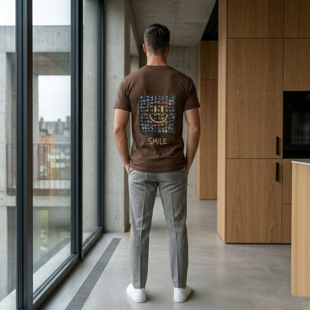 The Graphic Accent” Cotton Blend T-Shirt