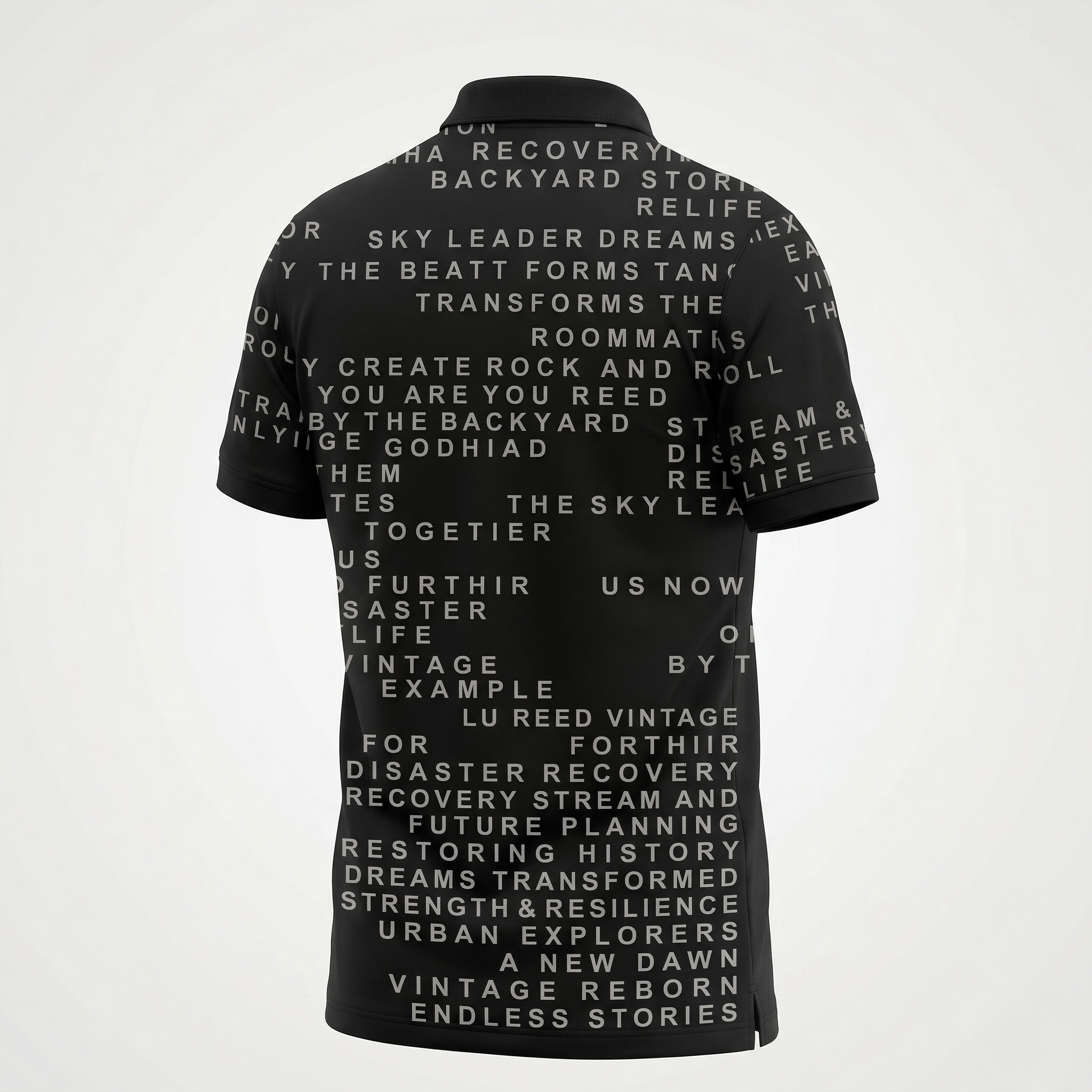 Typography Cotton Blend T-Shirt
