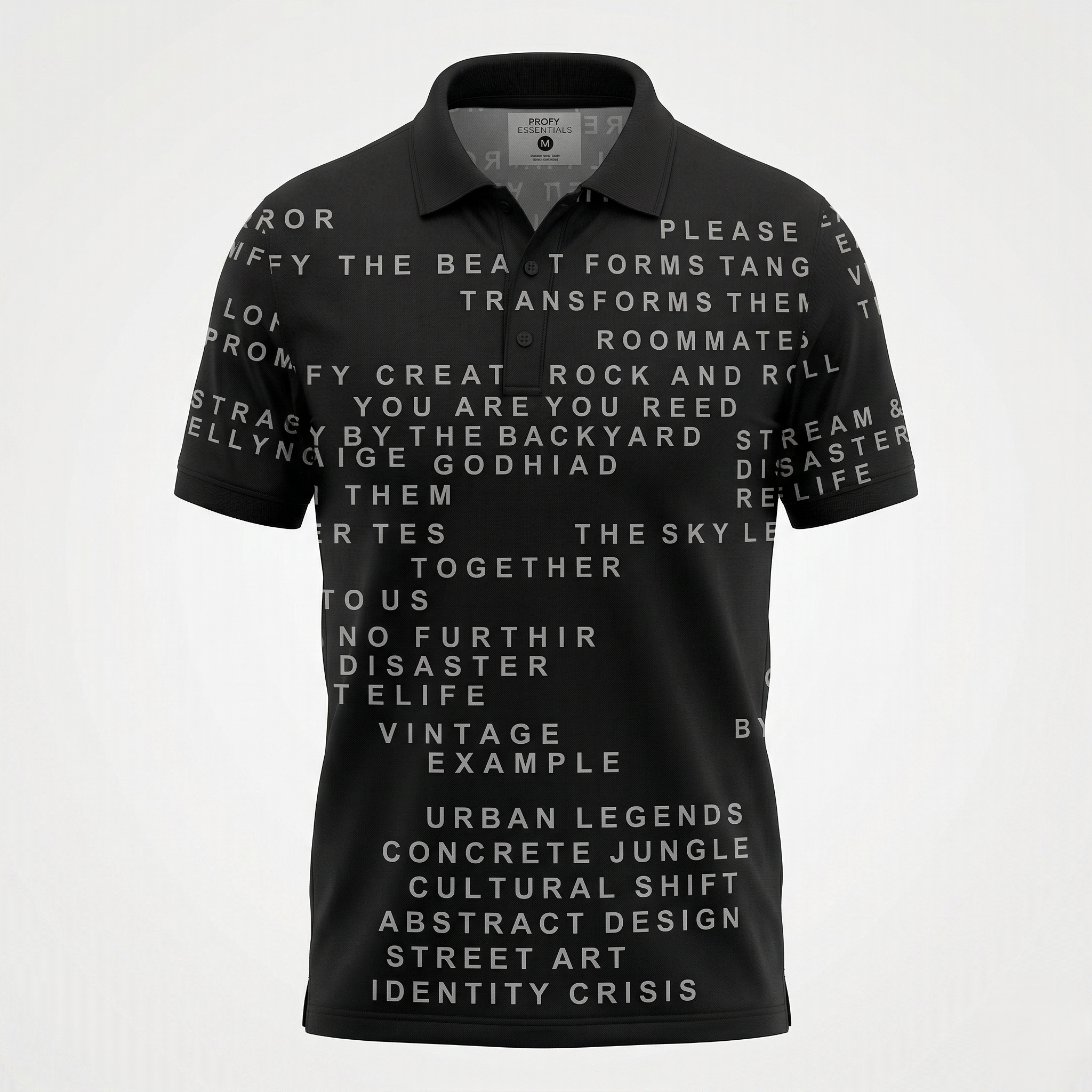 Typography Cotton Blend T-Shirt