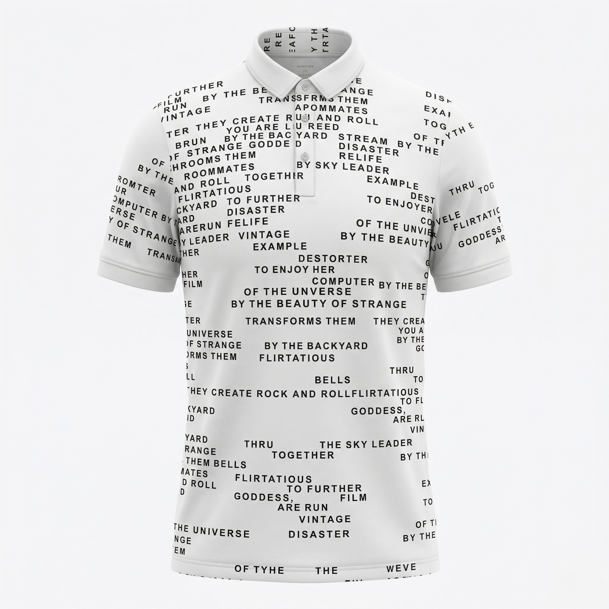 Typography Cotton Blend T-Shirt
