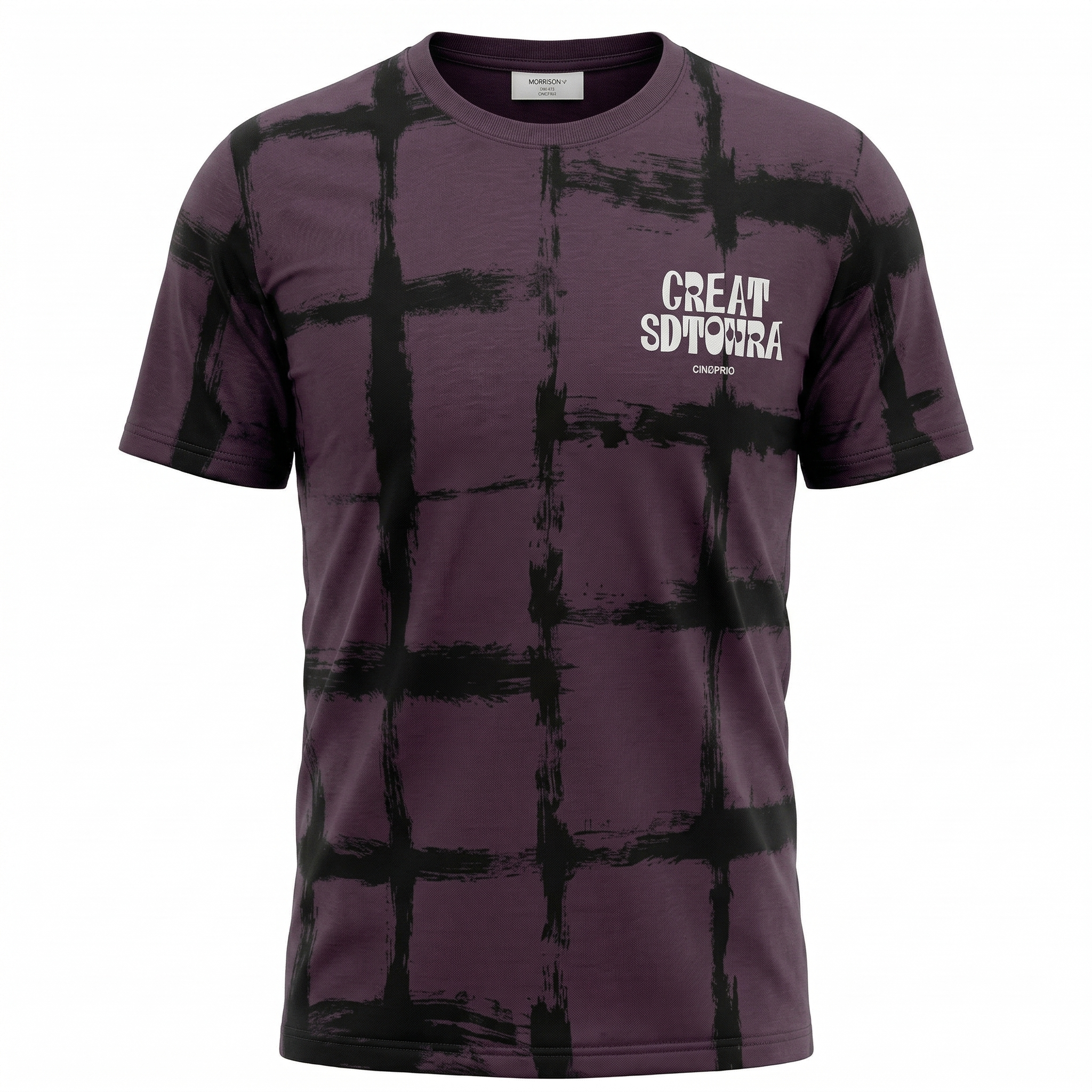 Monochromatic Acid Wash Cotton T-Shirt