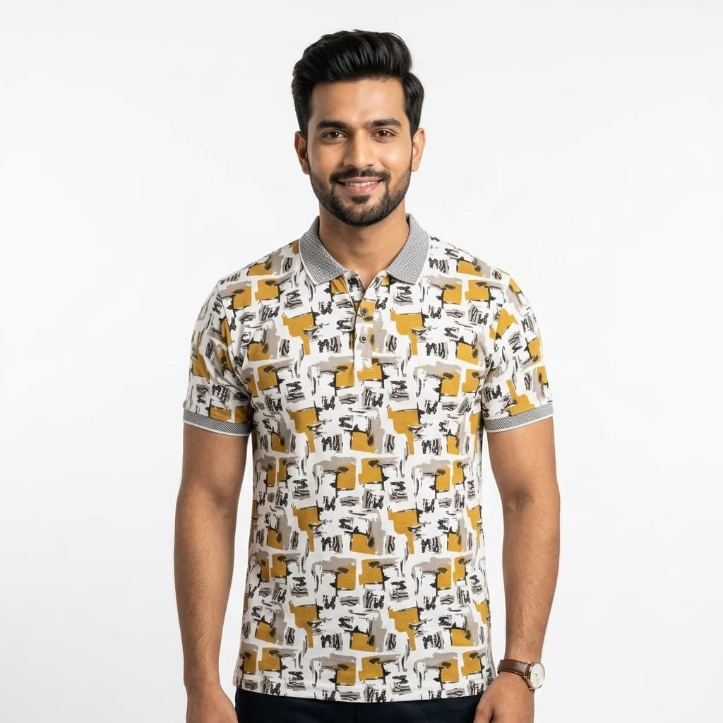 Yellow Color Blast Cotton T-Shirt